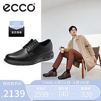 ecco 爱步 正装鞋男 简约商务皮鞋透气耐磨德比鞋 混动720系列524704 黑色43