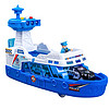 奇森 超大号儿童船玩具声光轮船模型【蓝色】声光警车收纳船