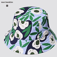 UNIQLO 优衣库 Marimekko联名款 女士渔夫帽 467166 印花款 水蓝色 58cm