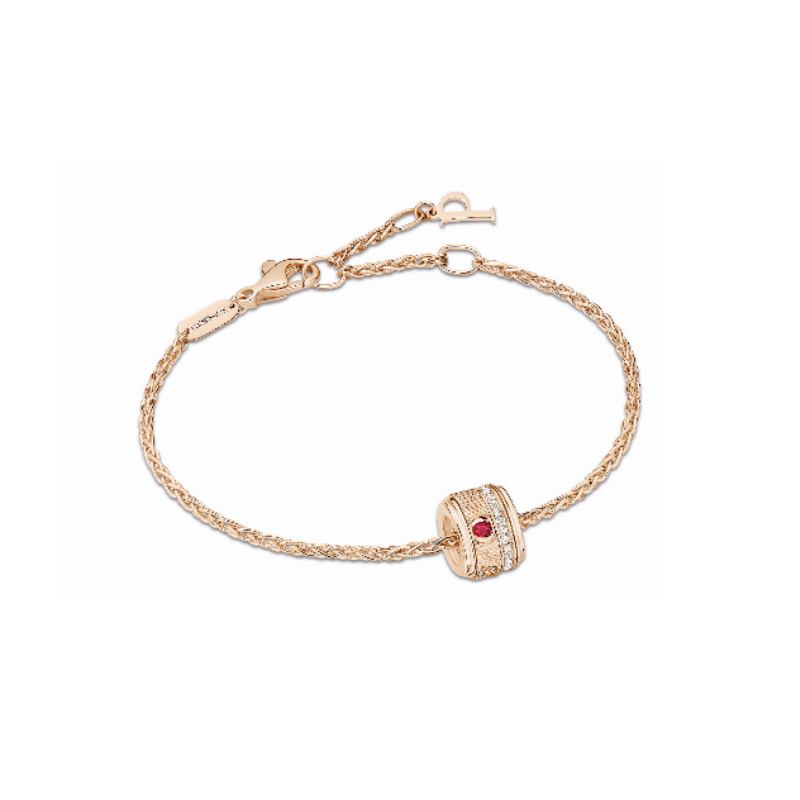 PIAGET 伯爵 POSSESSION时来运转系列 G36P7B00 时尚18K玫瑰金钻石宝石手链 0.02克拉 8.74g