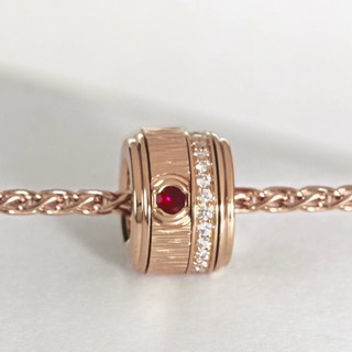 PIAGET 伯爵 POSSESSION时来运转系列 G36P7B00 时尚18K玫瑰金钻石宝石手链 0.02克拉 8.74g