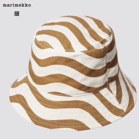 UNIQLO 优衣库 Marimekko联名款 女士渔夫帽 467166 条纹款 卡其色 58cm