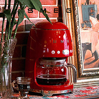 SMEG斯麦格美式滴漏式半自动咖啡机咖啡壶自动保温咖啡泡茶两用DCF02 红色