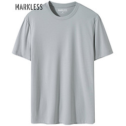 Markless 新款液氨丝光棉t恤 100%棉 浅灰色