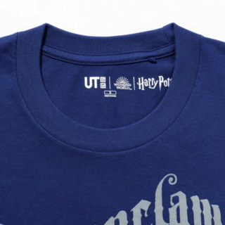 UNIQLO 优衣库 哈利·波特合作系列 男女款圆领短袖T恤 472893 蓝色 XXXXL