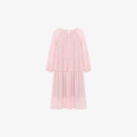 Basic House/百家好夏季显瘦仙气拼接甜美连衣裙-B0624H5Q192 粉色 S90-110斤