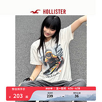 HOLLISTER【赛车系列】24夏迈凯伦短袖T恤男女KI323-4137 米白色 XS (170/84A)