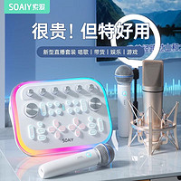 百亿补贴：SOAIY 索爱 SG20声卡直播专用音响手机无线唱歌家用话筒音箱一体麦克风