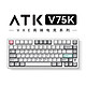 艾泰克;ATK ATK VXE V75X/K 高端电竞键盘三模客制化键盘全键热插拔背光80键 铝坨坨游戏机械办公 V75K 闪银 阿尼亚轴