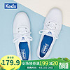 keds经典款小白鞋常青款帆布鞋女款小白鞋休闲百搭复古板鞋WF34000 白色 37