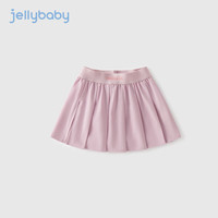 JELLYBABY女童夏季百褶裙2024宝宝半身裙薄款女孩短裙夏装儿童夏款裙子 荷粉 160CM