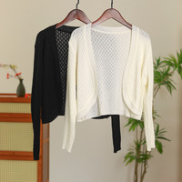 戚薇戚薇气质优雅复古国风开衫 白色 均码