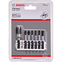 BOSCH 博世 专业级抗冲击单双头螺丝批头（小蛮腰） 7支装批头套装50MM