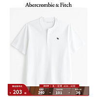 ABERCROMBIE & FITCH【重磅T】男装女装装 24春夏小麋鹿亨利式T恤358178-1 白色 XL (180/116A)尺码偏大选小一码