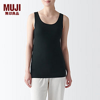 无印良品 無印良品 MUJI 女式 莱赛尔 带罩杯背心 女士女款 带胸垫 FCB33C4S 黑色 M(160/84A)