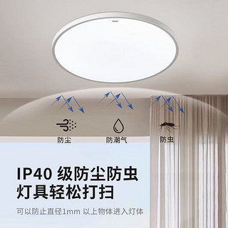 Panasonic 松下 LED卧室灯防潮防蚊虫三防吸顶灯12瓦浴室阳台过道卫生间HHXC1100