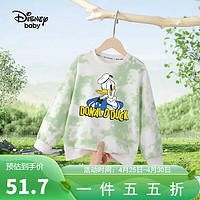 Disney baby迪士尼童装男女童卫衣儿童打底衫中小童春季衣服 绿色 90