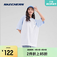 SKECHERS 斯凯奇 情侣短袖2023年夏季新款男女同款T恤休闲百搭上衣