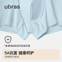 百亿补贴：Ubras 棉柔男士内裤舒适抗菌透气裆内裤男款平角裤3条装薄款纯色