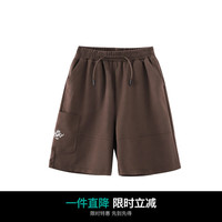 小猪班纳童装2024夏装儿童五分裤中大童男童裤子男孩休闲裤潮 浅棕色 140cm