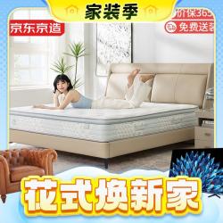 京东京造 0胶净氧系列  靠背可调头层牛皮床 1.8×2米