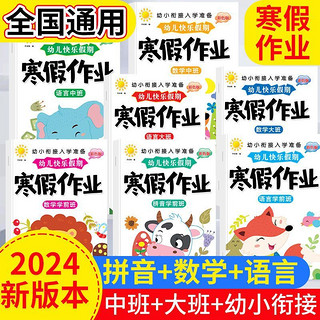 百亿补贴：幼小衔接寒假作业 学前班入学准备拼音数学语文全套学前思维训练