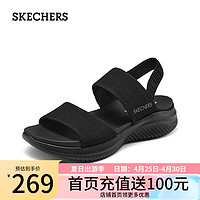斯凯奇（Skechers）女子凉鞋119809 全黑色/BBK 35