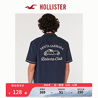 HOLLISTER24春夏美式宽松短袖图案车库风格衬衫 男 356906-1 海军蓝 XS (170/84A)