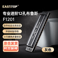 EAST TOP 东方鼎 EASTTOP 蓝调12孔FALA布鲁斯口琴灰色F1201