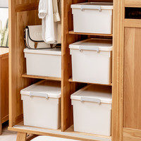 Citylong 禧天龙 蜂窝底收纳箱 21L 奶白色