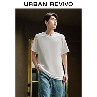 URBAN REVIVO UR2024春季新款男装简约基础百搭休闲纯色棉质短袖T恤