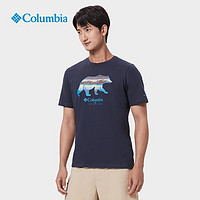 哥伦比亚 男春夏户外重磅吸湿透气舒适休闲圆领速干T恤
