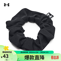 安德玛 UNDERARMOUR）秋冬Blitzing女子训练运动发圈1380017 黑色001 均码