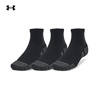 安德玛 UNDERARMOUR）春夏Performance Tech男女训练运动短袜-3双装1379510 黑色001 XL