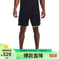 安德玛 UNDERARMOUR）春夏张伟丽同款Vanish男子二合一梭织训练短裤1373764 黑色001 XL