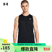 安德玛 UNDERARMOUR）春夏Tech男子训练运动背心1382795 黑色001 XL