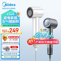 Midea 美的 高速吹风机家用吹风筒大功率/高浓度负离子护发/电吹风FG2-流光白