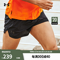 安德玛 UNDERARMOUR）Launch Performance男子梭织跑步运动短裤1377813 黑色001 L