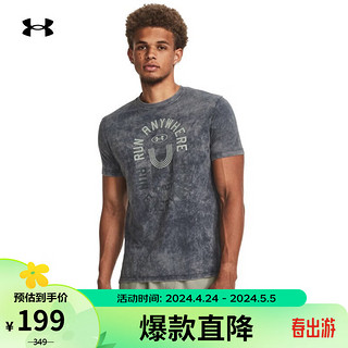 安德玛 UNDERARMOUR）春夏Everywhere男子跑步运动短袖T恤1379295 黑色001 XL