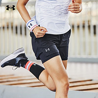 安德玛 UNDERARMOUR）Launch女子二合一跑步运动短裤1376759 黑色001 M