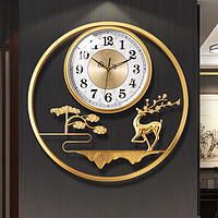 码仕 挂钟纯铜新中式客厅时尚钟表复古挂表豪华客厅时钟98058B