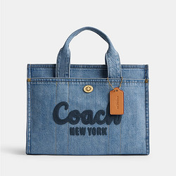 COACH 蔻馳 丹寧牛仔系列 Cargo徽標刺繡托特包