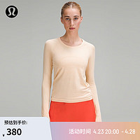 lululemon 丨Swiftly Tech 女士运动长袖T恤 2.0 *Race LW3FQFS 橙黄色/白色