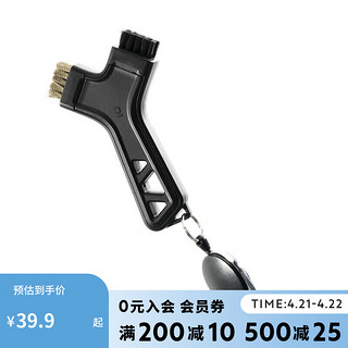 DECATHLON 迪卡侬 高尔夫球杆清洁刷二合一清洁刷黑色均码-2758088