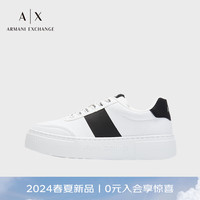 阿玛尼 EMPORIO ARMANIARMANI EXCHANGE24春夏AX女士系带低帮时尚拼色运动鞋