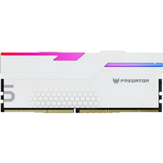 PREDATOR 宏碁掠夺者 Hermes冰刃系列 DDR5 7200MHz RGB 台式机内存 马甲条 珍珠白 32GB 16GBx2 C34