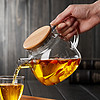 美斯尼 玻璃茶壶泡茶壶花果茶冷饮凉水壶加厚耐热烧水壶家用茶具套装 单壶1000毫升 ( 3-5人 )