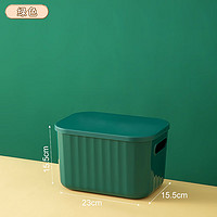 禾娘 零食桌面收纳盒白色塑料浴室厨房杂物整理家用储物盒化妆品收纳筐 高款绿色 无规格