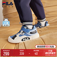 FILA 斐乐 KIDS斐乐童鞋儿童板鞋2024春季新款男女小童魔术贴休闲鞋潮