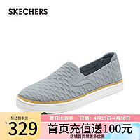 斯凯奇（Skechers）女士一脚蹬休闲鞋100677 灰色/GRY 35